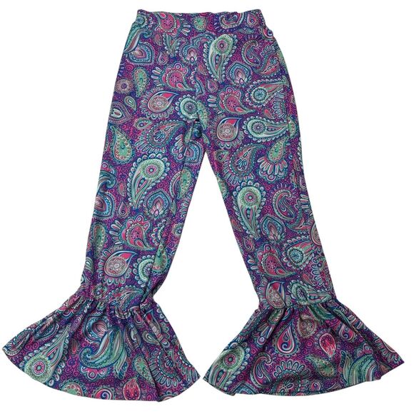 Simply Southern Women's S/M Small Medium Paisley Groovy Bell Button Leggings - Picture 13 of 16